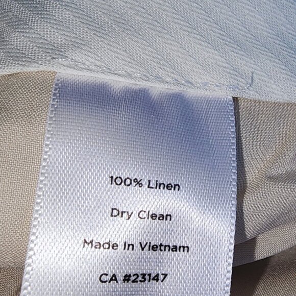 Talbots Windsor Curvy Wide Leg Linen Pants Women Trousers Size 16 Neutral Tan - Picture 12 of 13